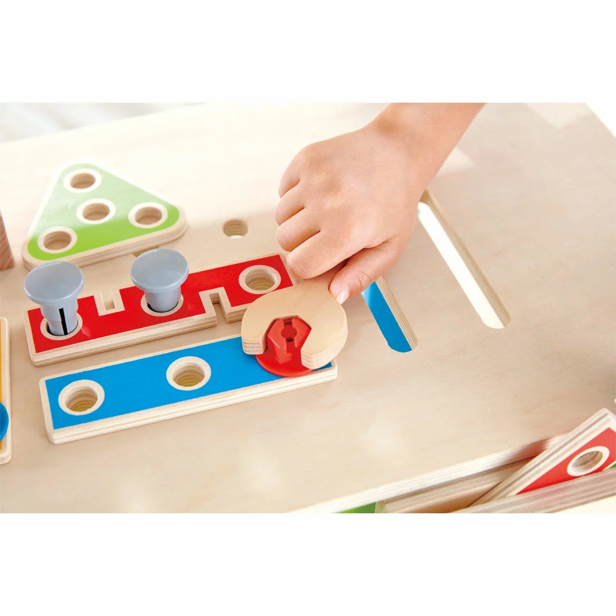 Hape Wooden Kids Workbench 35pc Tool Set Hammer Saw Screwdriver 3+ Years
