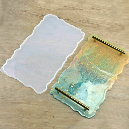 Large Safe Silicone Tray Artist Mold Irregular Coaster Resin Art DIY Tray Mould
