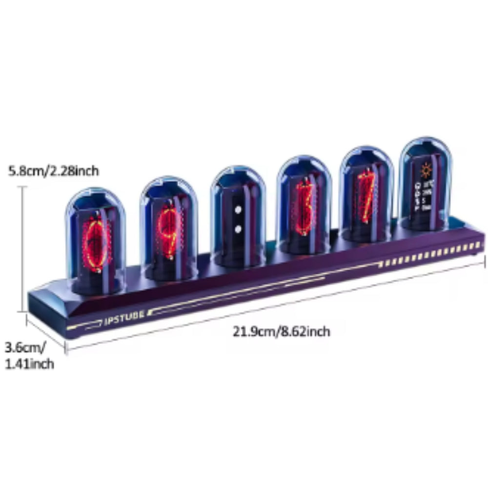 USB RGB Nixie Clock IPS Color Screen Aluminum Frame