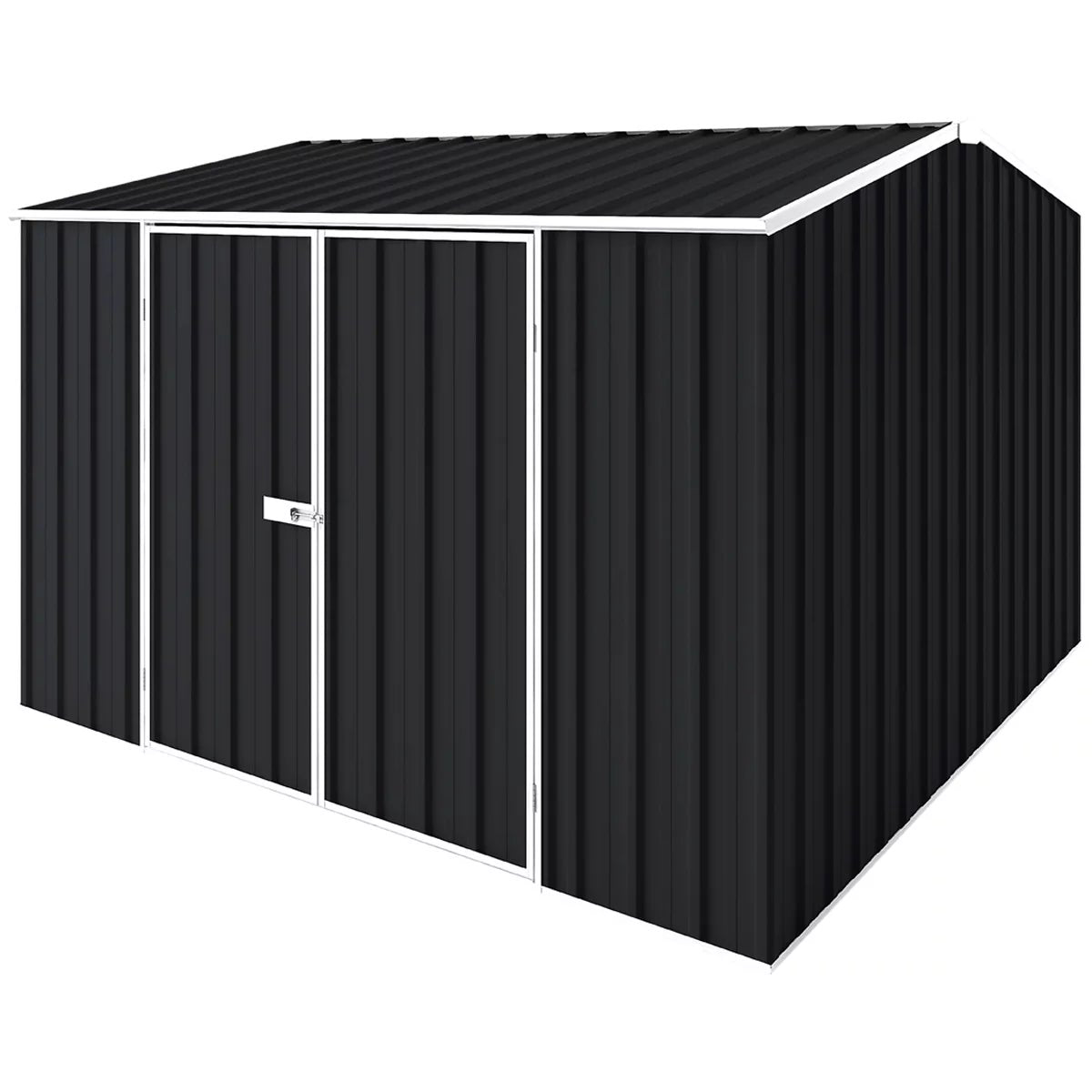 EasyShed Gable Roof Garden Shed 3x3m Monument Steel Storage 2.1m