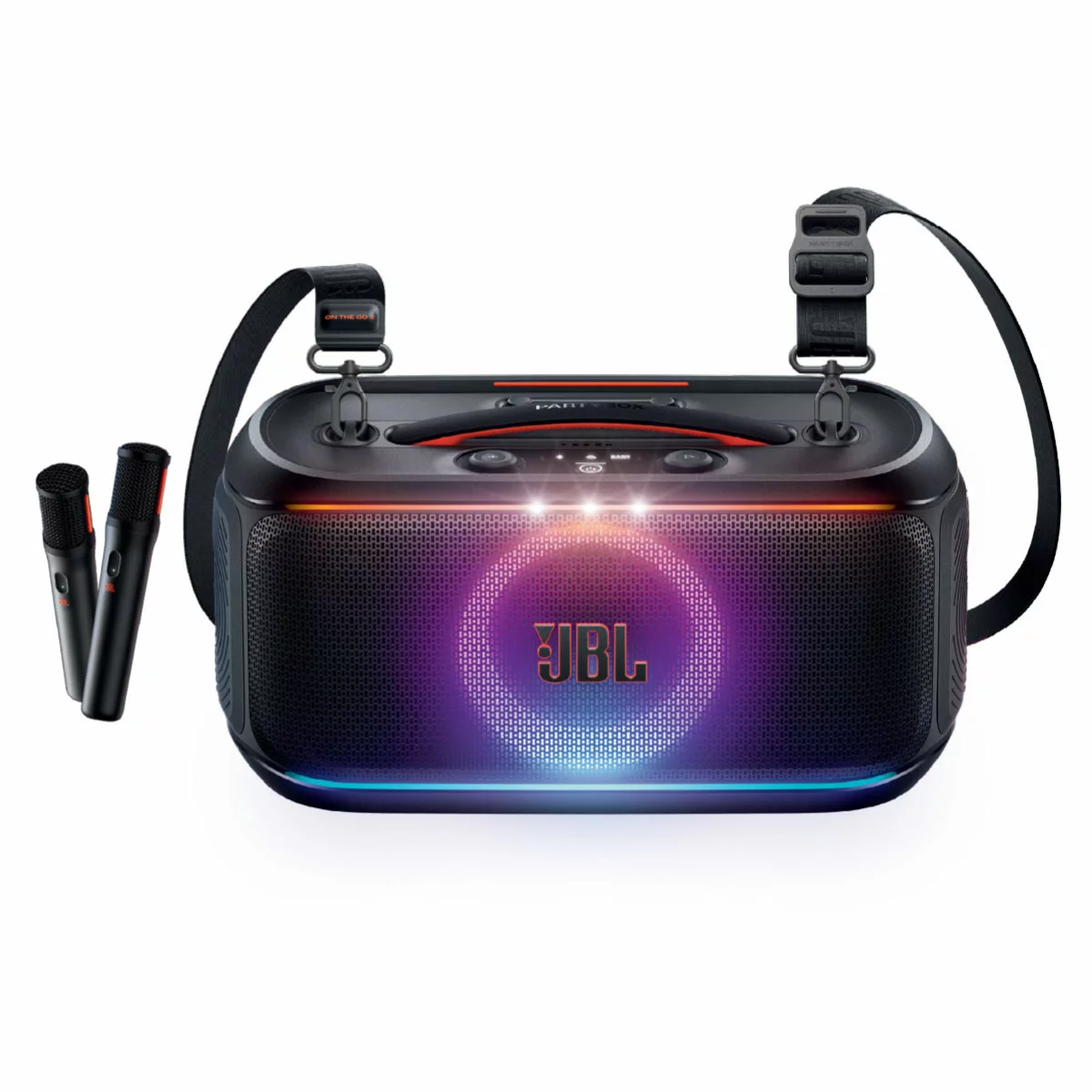 JBL PartyBox On-The-Go 2 Portable Karaoke Speaker 100W Pro Sound Dual Wireless