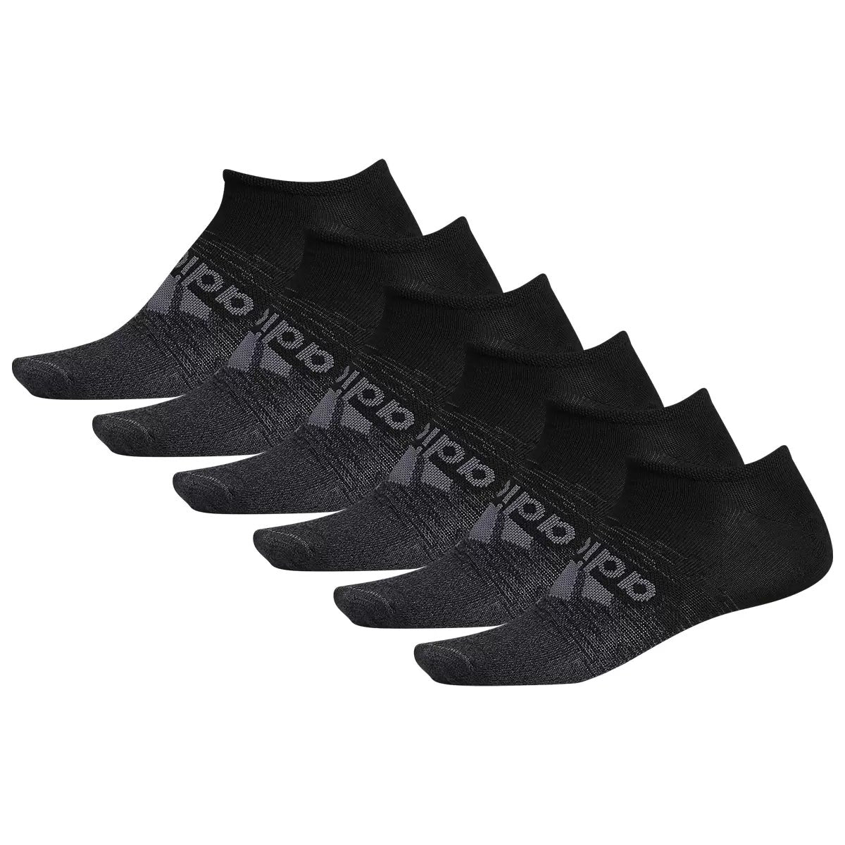 Adidas Womens No Show Socks Black 6 Pair Pack x 2 Packs Low Cut Sports Socks 12
