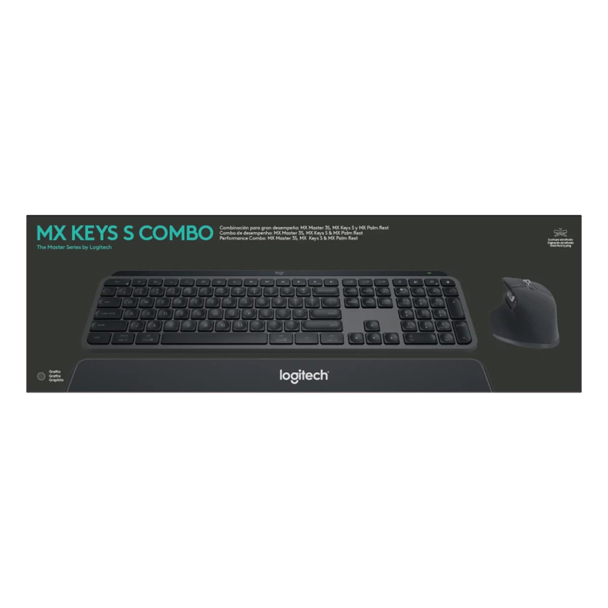 Logitech MX Keys S Combo Wireless Keyboard Mouse Graphite MX Master 3S