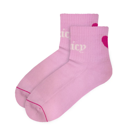 Juicy Couture Quarter Crew Women's Socks 6 Pack Pink Cushioned Comfort