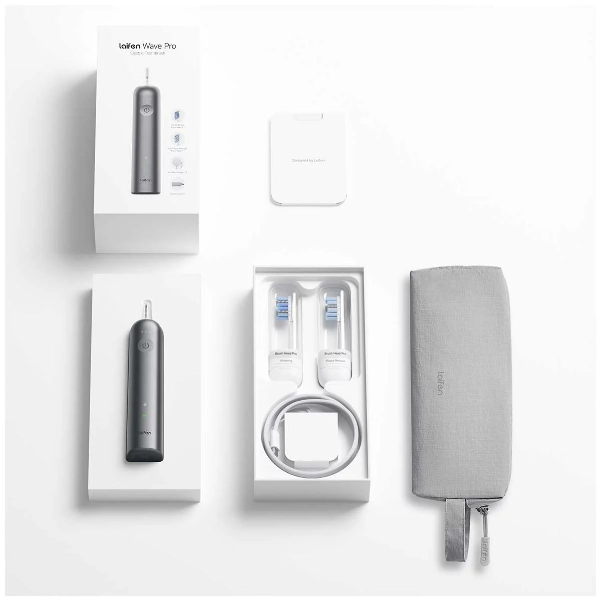 Laifen Wave Pro Electric Toothbrush Aluminium Space Grey 66000 Vibrations