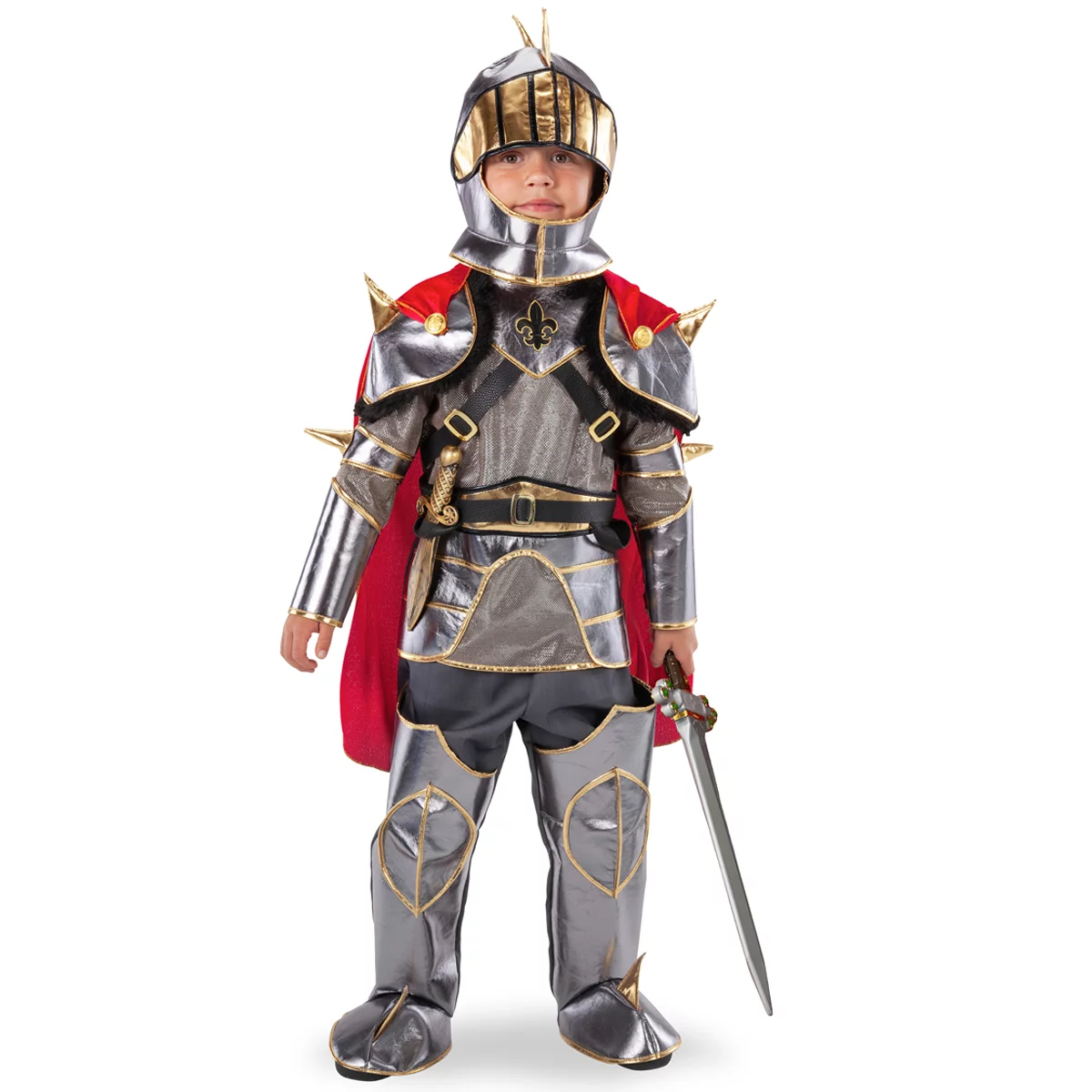 Teetot Adventure Factory Knight Costume Kids Size 3/4 with Accessories