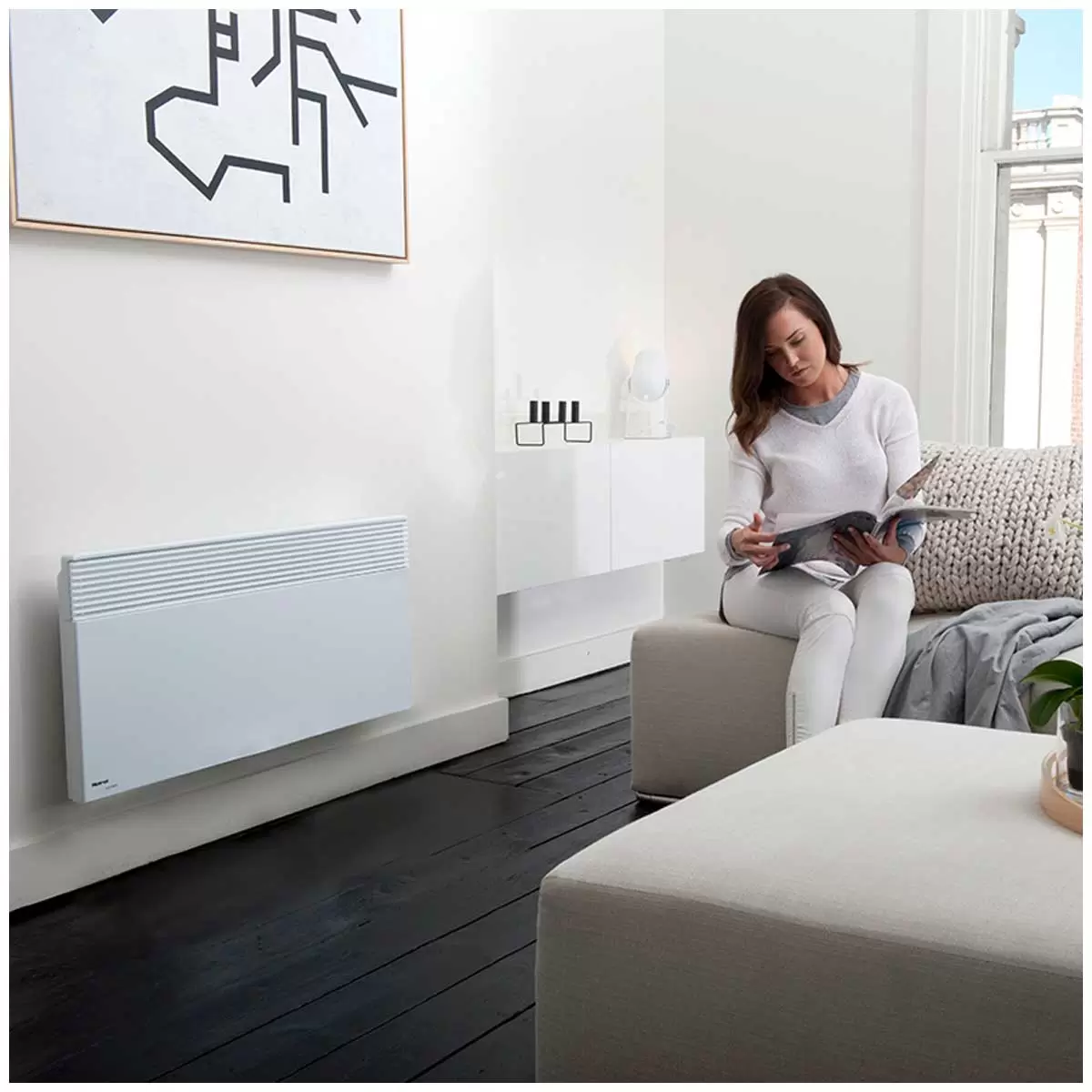 Noirot Spot Plus 2400W Panel Heater 7358-8T Silent Electric Heater with Timer