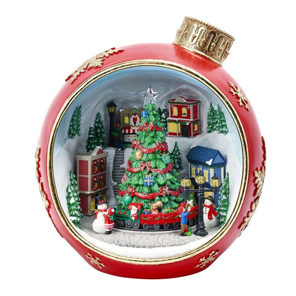 Winter Scene Large Christmas Ornament 388cm Animated Music Holiday Display