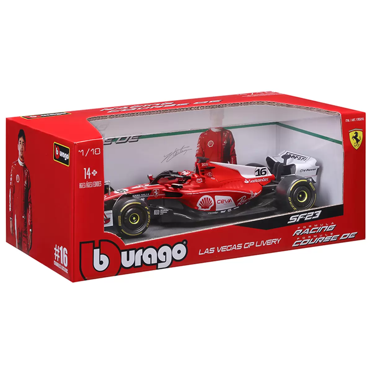 Maisto 1:18 Scale Formula 1 Diecast Cars Ferrari SF-23 2023 Las Vegas Charles Free Shipping