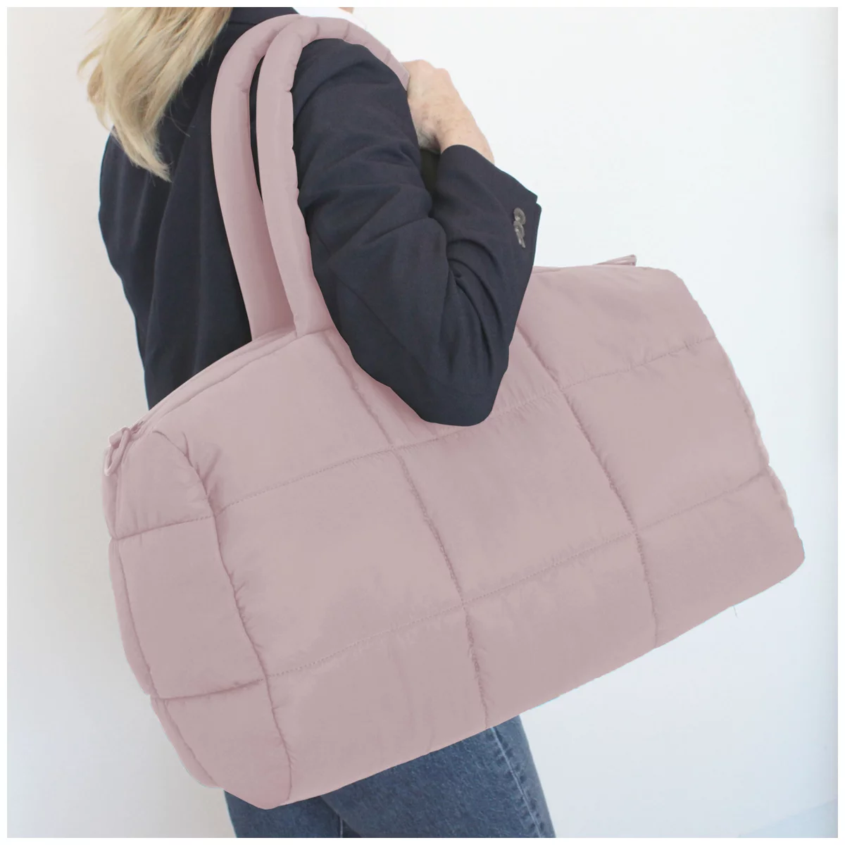 Mytagalongs Cloud Duffle Bag Blush Lightweight Weekender Gym Travel Bag