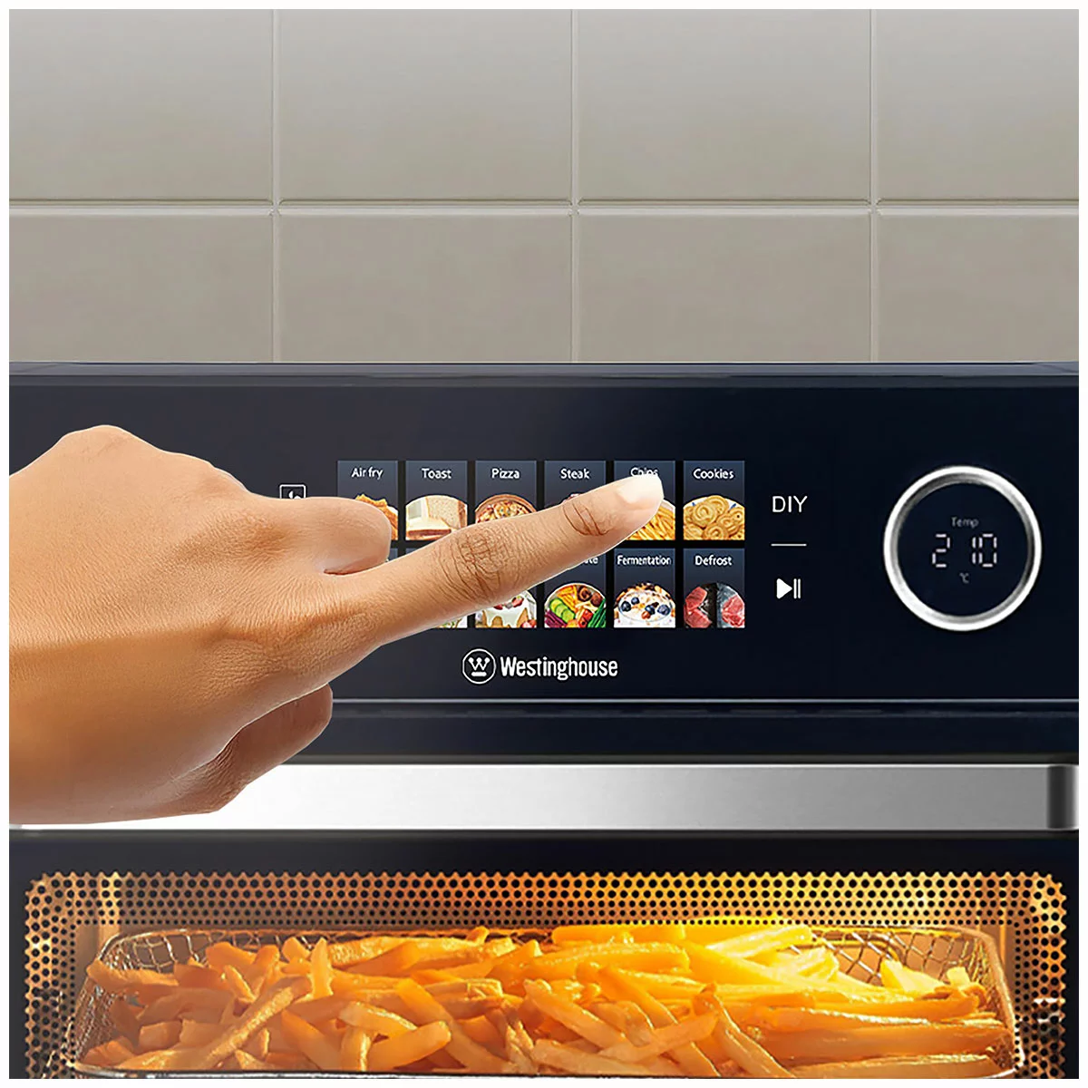Westinghouse Digital Air Fryer Benchtop Oven 2200W 25L Black With HD display
