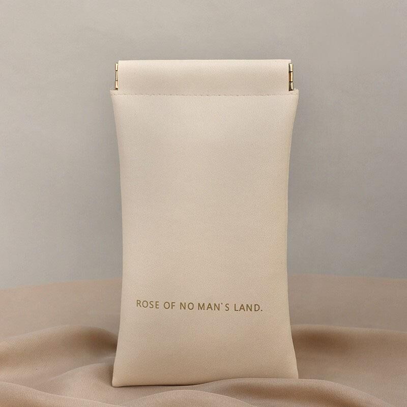 Christmas gift Premium Leather Eyeglass Case with Spring Closure - Multiple Color Options - Refined Craftsmanship(Rosy Pink)