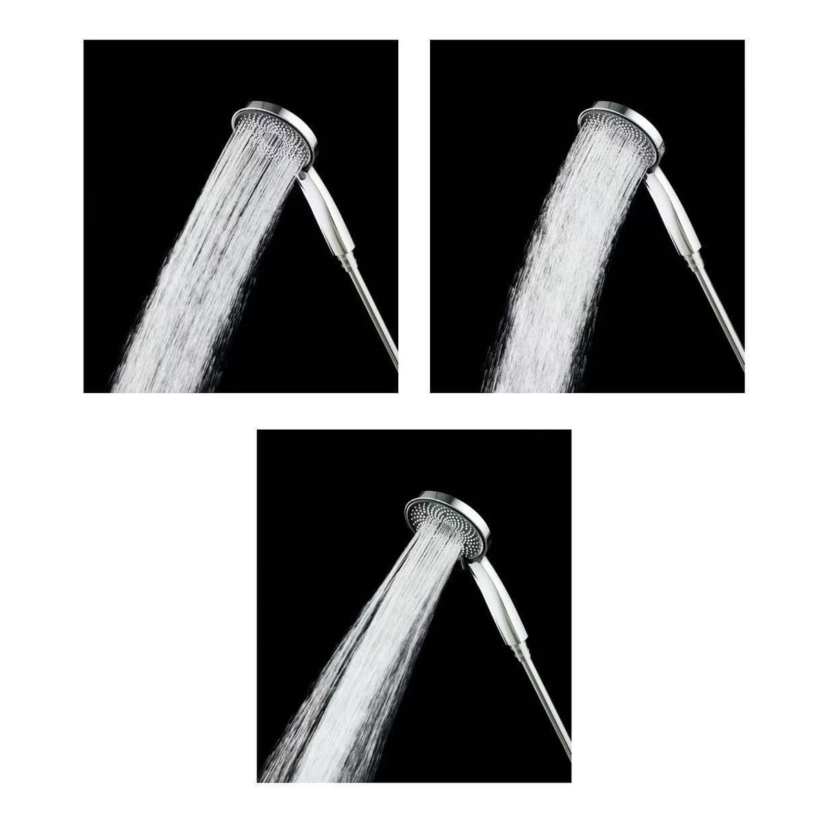 Starry Sky 3-Mode Handheld Shower Head - Large Panel High Pressure Showerhead for Bathroom - Gun Gray Single Head