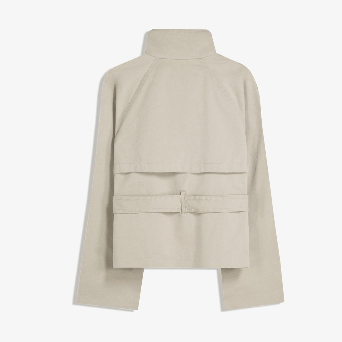 Women’s Short Trench Jacket – Versatile Layer for City Outings & Seasonal Dressing, L (light beige)