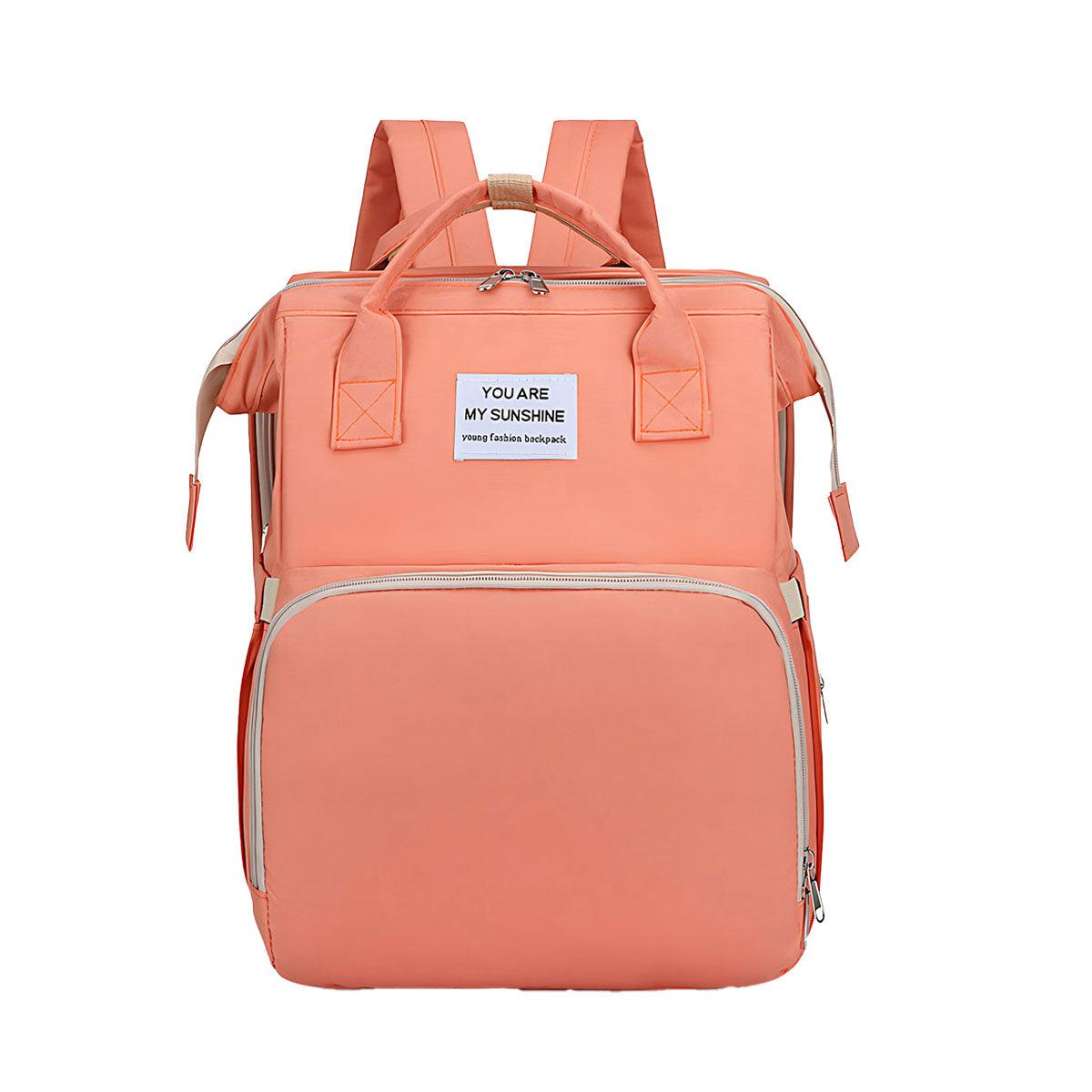 Foldable Travel Backpack with Built In Portable Rest Mat and Storage Compartments - Grey