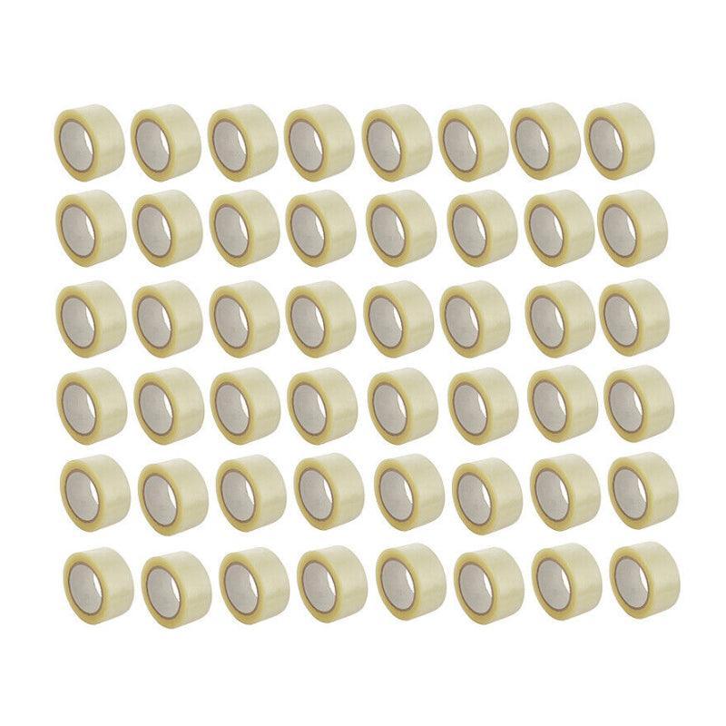 Clear Packing Tape 48mm x 100m for Carton Sealing 6 to 48 Rolls - 48 Rolls
