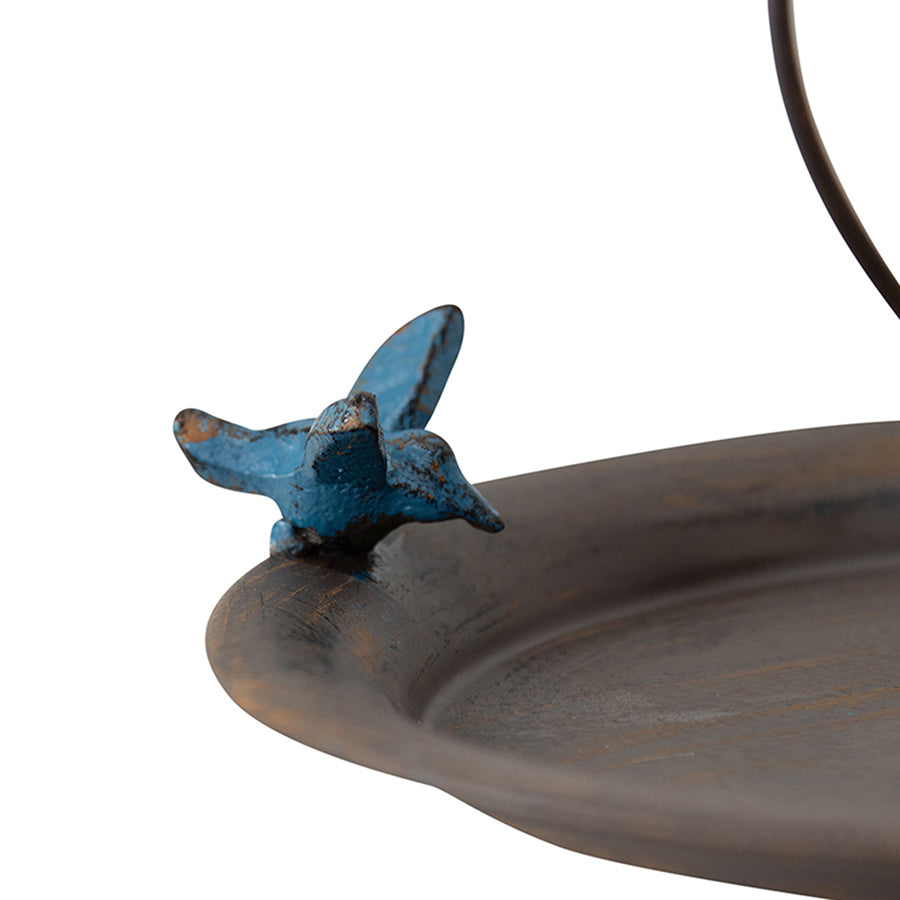 Hanging Birdfeeder w Heart & Colourful Birds 42cm