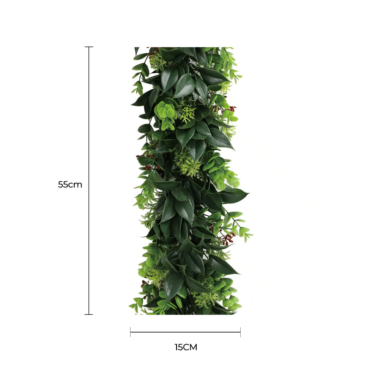 Artificial Extendable Hanging Wreath UV Resistant 55cm