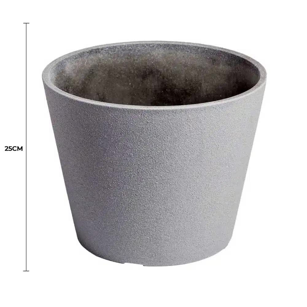 Rendered Grey Planter Pot 25cm