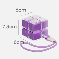 Multicolor 8-Grid Magic Cube Pill Box with Lanyard - Portable Weekly Sealed Tablet Organizer & Dispenser