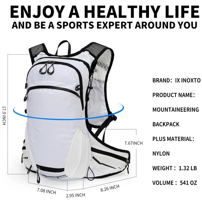 Black Lightweight Outdoor Hiking Backpack Nylon Daypack for Cycling Camping and Mountaineering Breathable Sports Bag Ideal for Australian Adventures