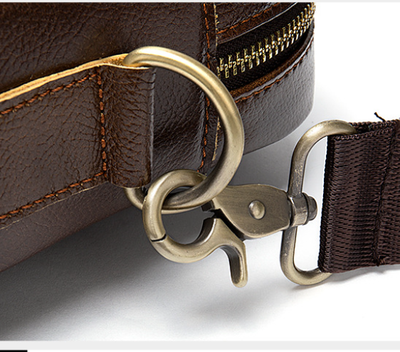 Black Men's Vintage Genuine Leather Briefcase 14 Inch Laptop Messenger Bag Business Shoulder Satchel with Dual Front Pockets Ideal for Office Work