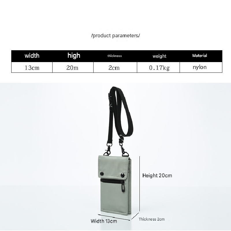 Green Men's & Women's Nylon Crossbody Phone Bag - Multi-purpose Splash-proof Shoulder Pouch for Travel & Daily Use