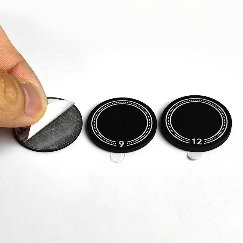 3 Piece Pickleball Paddle Handle Balance Weights Set - 6 / 9 / 12g Self-Adhesive Stainless Steel End Cap Weights Dia 28mm for Custom Paddle Setup