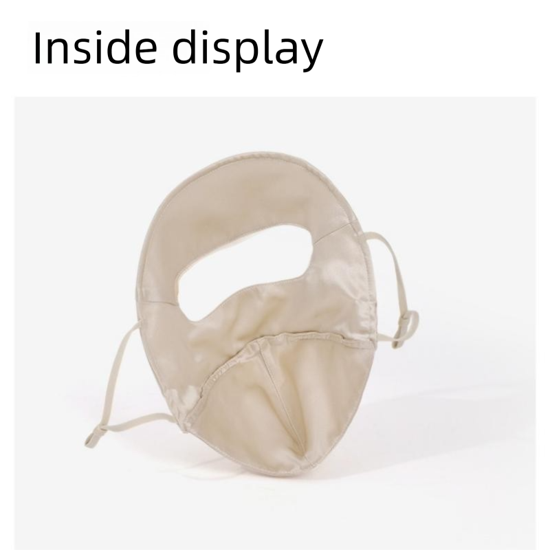 Black Luxurious Mulberry Silk Sun Protection Face Mask - Full Coverage Cooling Shield with Soft Wire Support