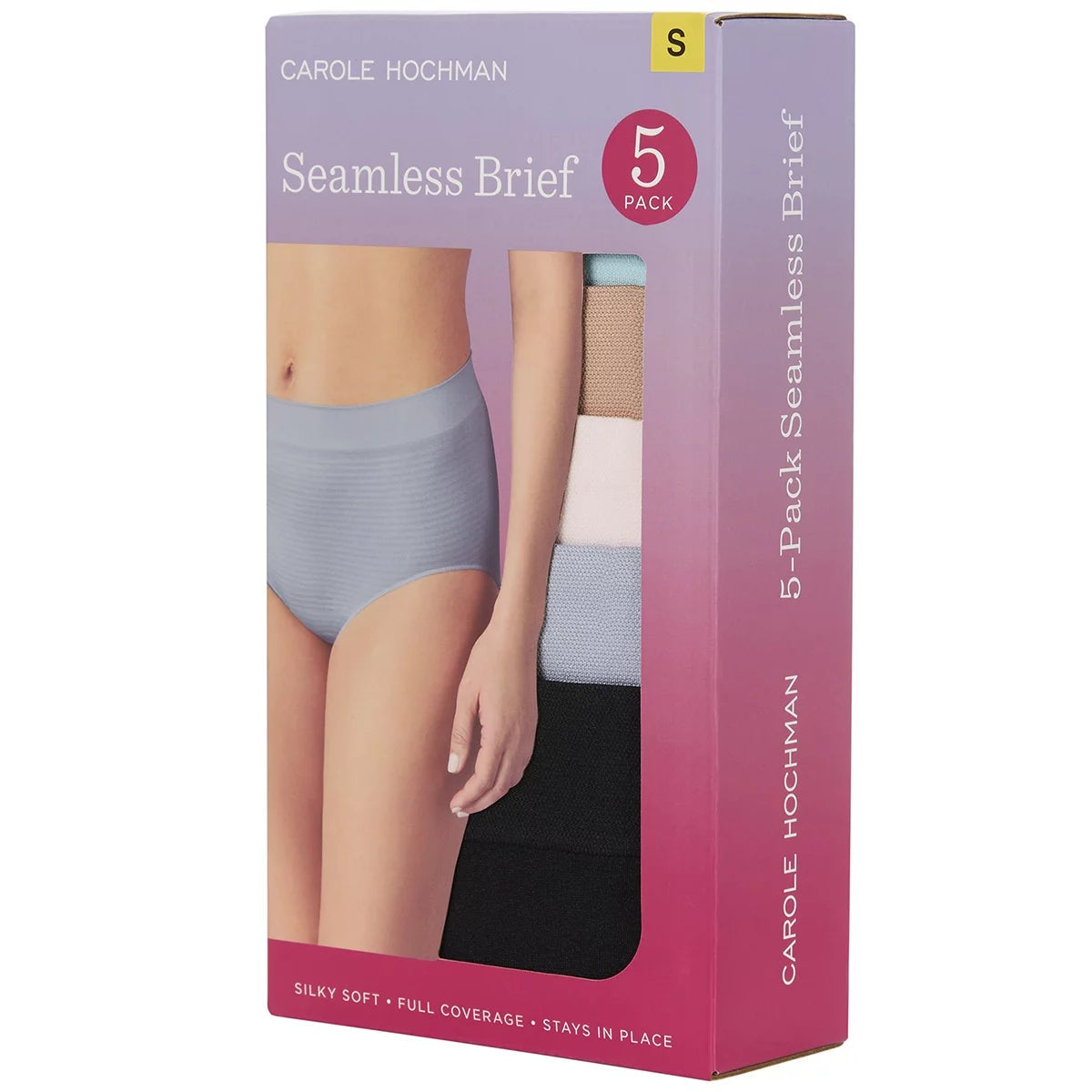 Carole Hochman Womens Seamless Briefs 5 Pack XL Multi Full Coverage