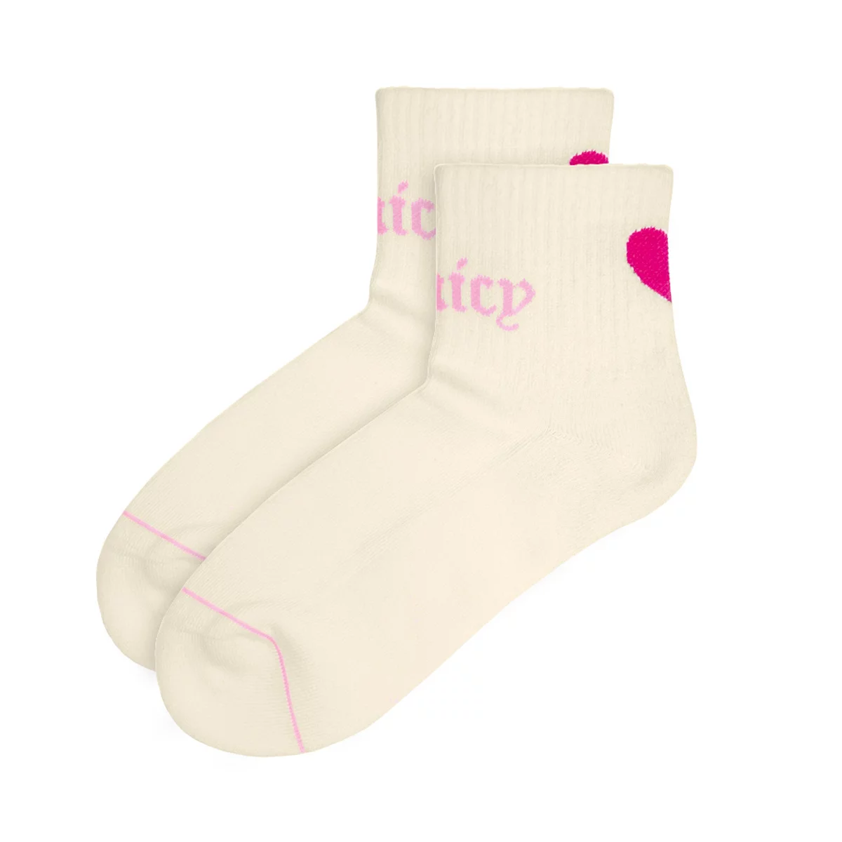 Juicy Couture Quarter Crew Women's Socks 6 Pack Neutral Cushioned Comfort