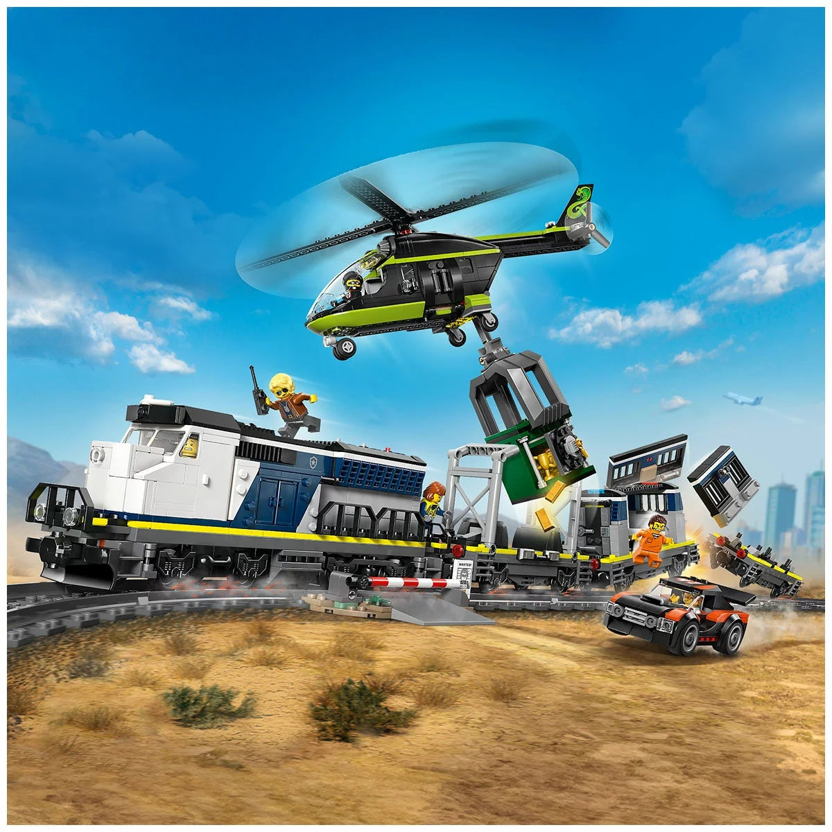 LEGO City Police Train Heist 60508 1313 Pieces Motorised Train Set