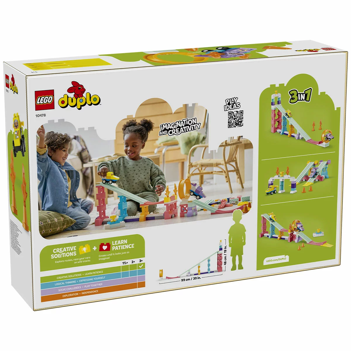 LEGO DUPLO Town 3 In 1 Creative Ramps with Vehicles 10478 111 Pieces