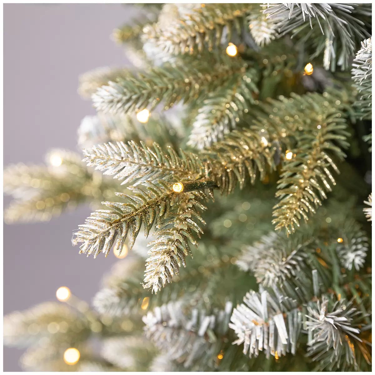 Pre-Lit Flocked Christmas Garland 2.7M Micro LED Holiday Decoration