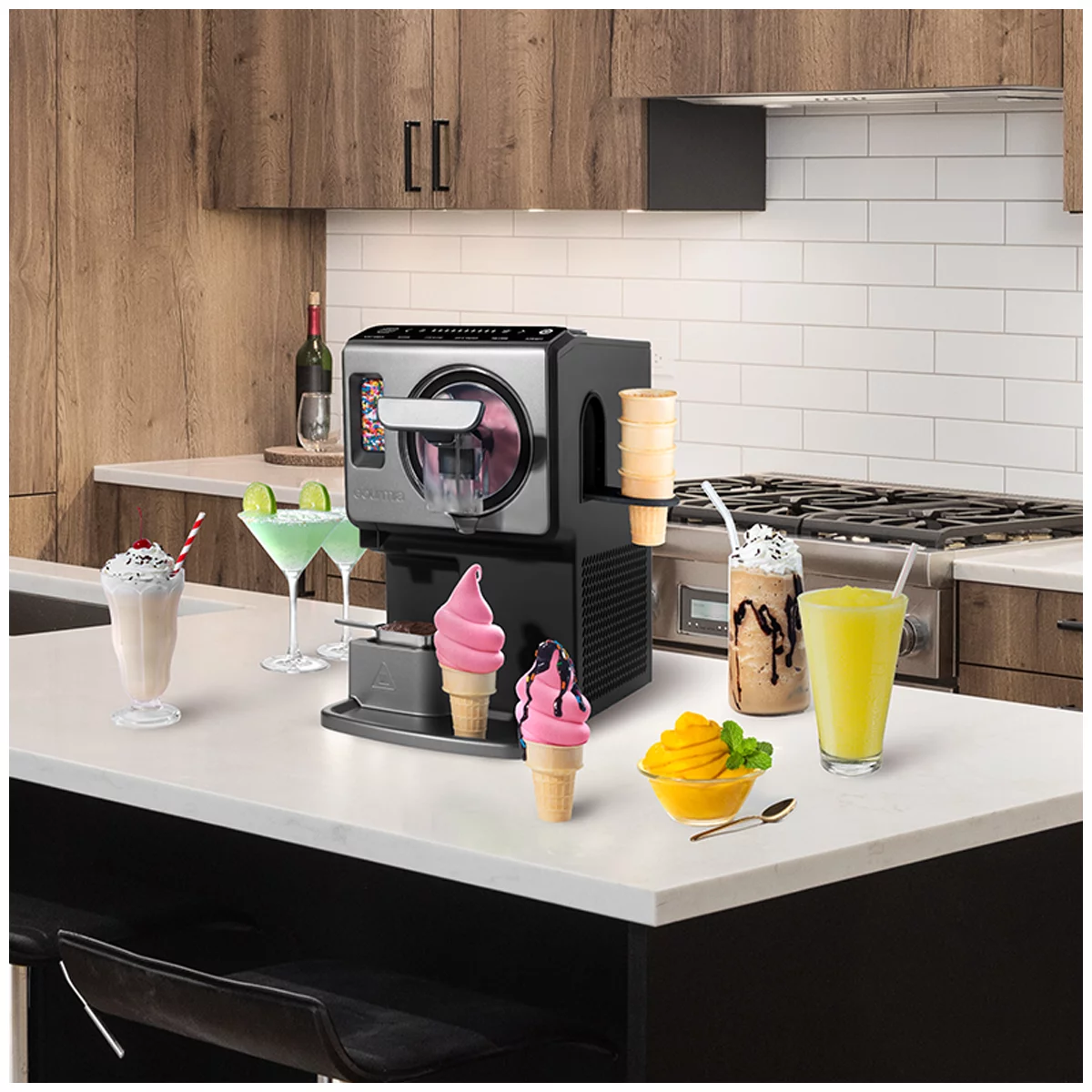 Gourmia Soft Serve GSI1020 Ice Cream Slushi Milkshake Sorbet Frozen Drink Maker