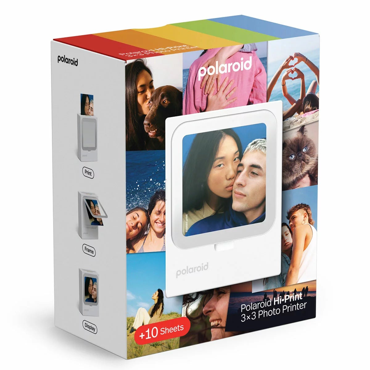 Polaroid Hi-Print 3x3 Pocket Photo Printer White Bluetooth 9196 10 Sheets