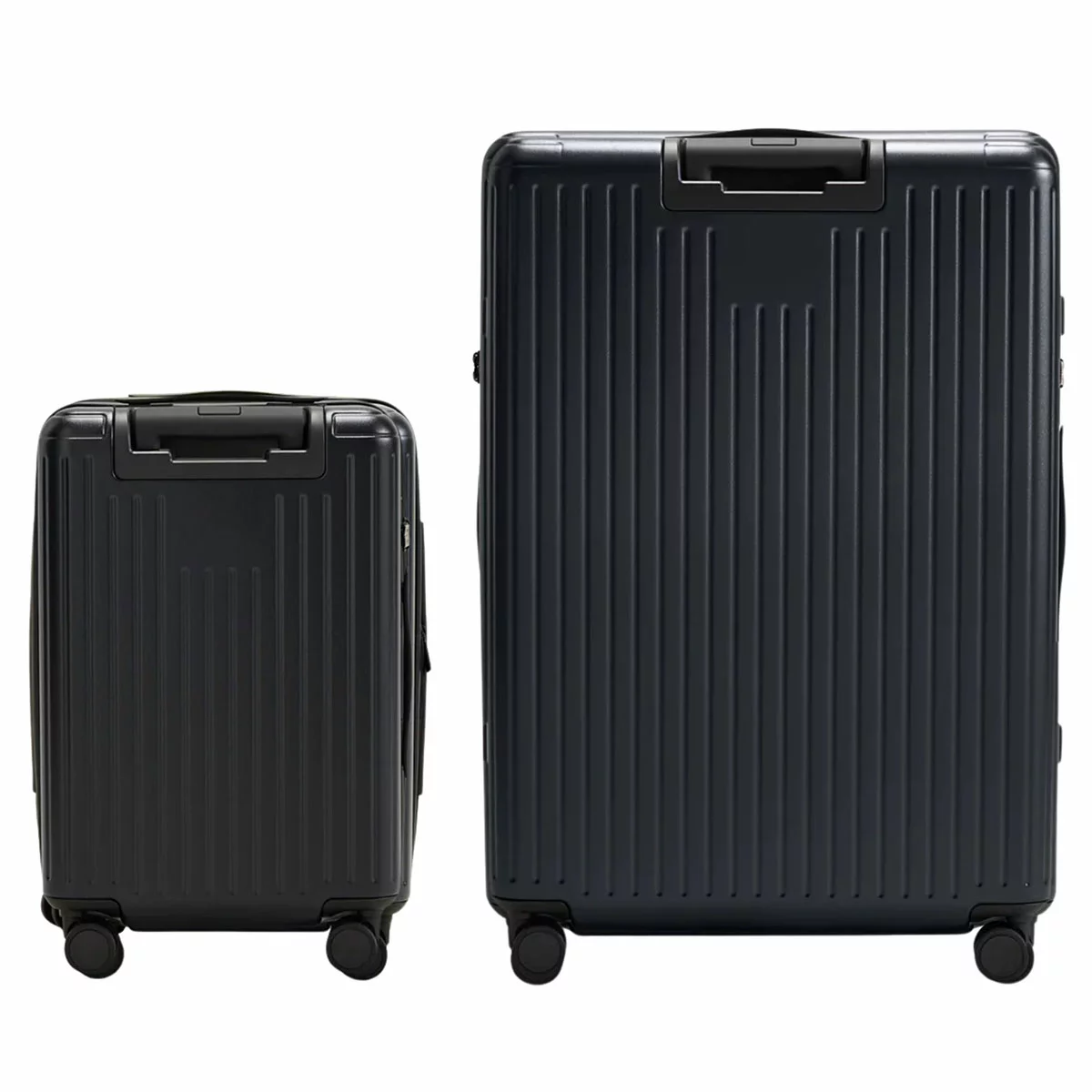 Globite 2 Piece Luggage Set Black With 4 Piece Packing Cube