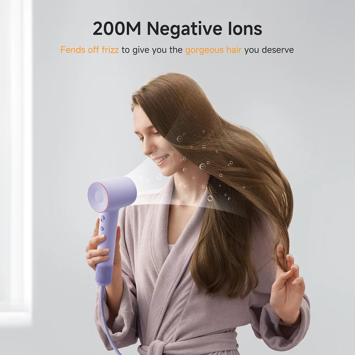 Laifen SE 2 High Speed Hair Dryer Purple W/ 10 Settings 108000 RPM Ionic 1400W