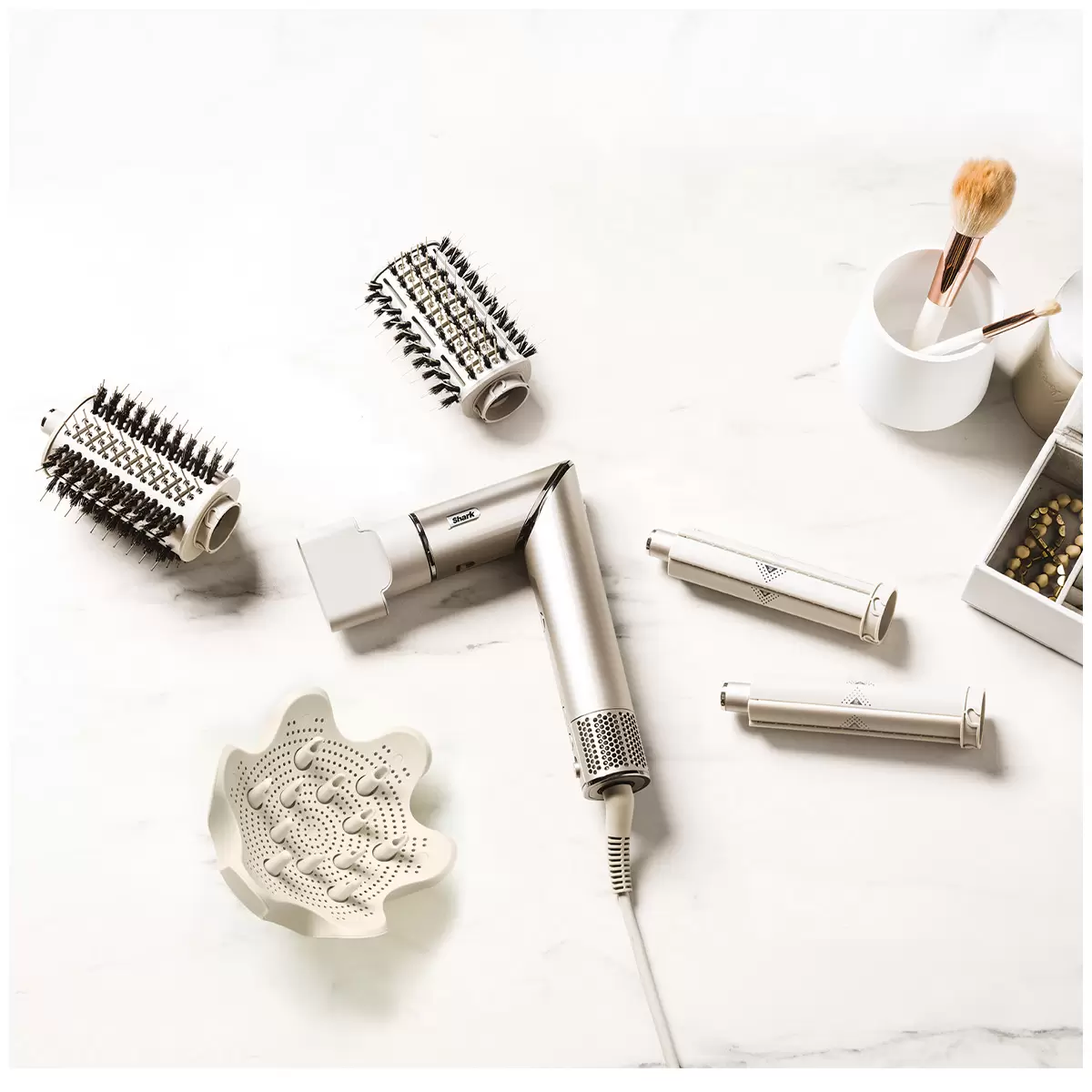 Shark FlexStyle Hair Styling System HD440SANZ Air Styler Hair Dryer Silver