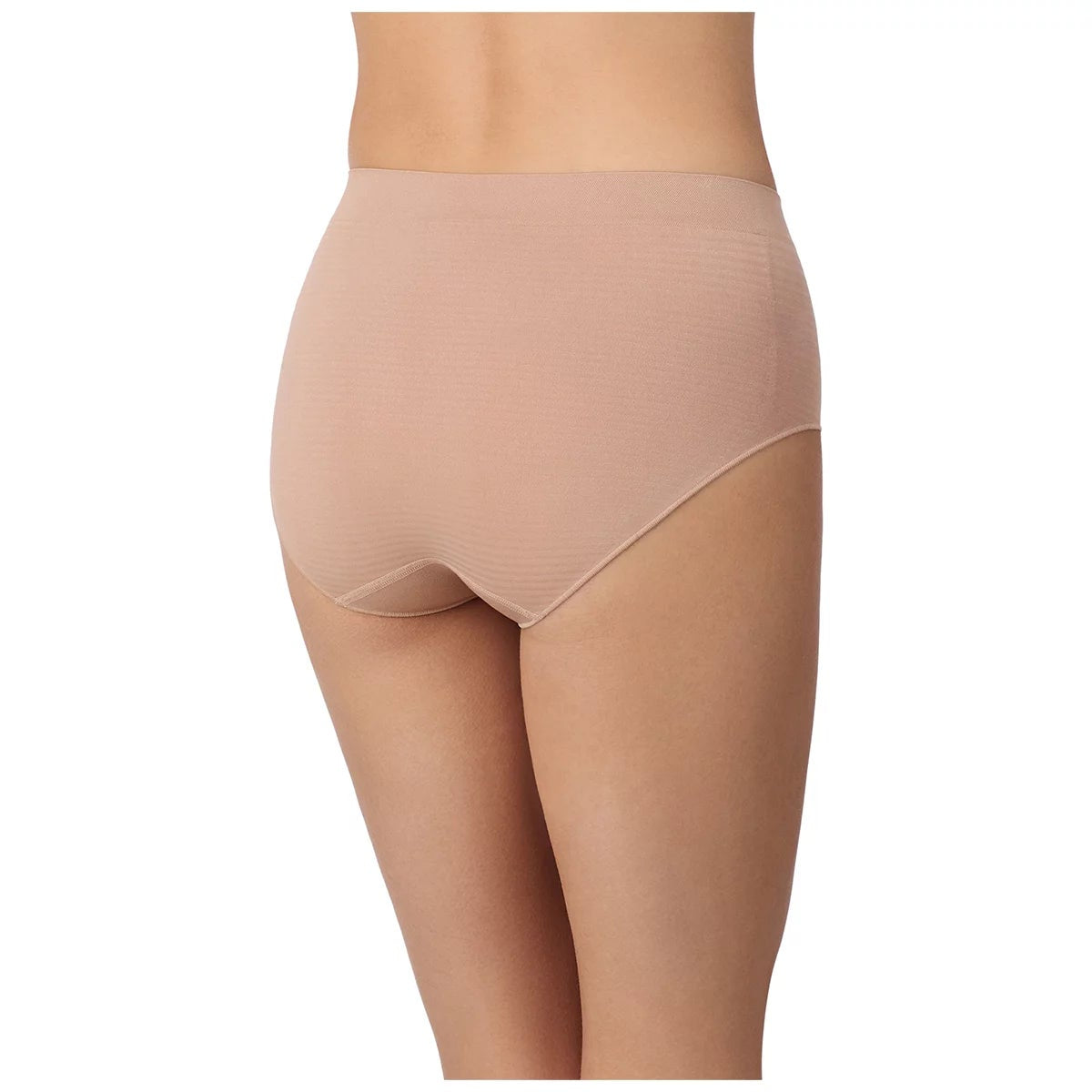 Carole Hochman Womens Seamless Briefs 5 Pack Large Black Nude Full Coverage