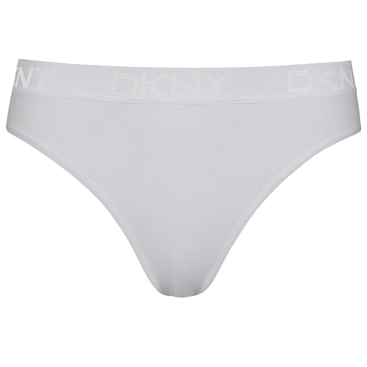 DKNY Women's Bikini Brief 4 Pack White Black Large Soft Stretch Cotton