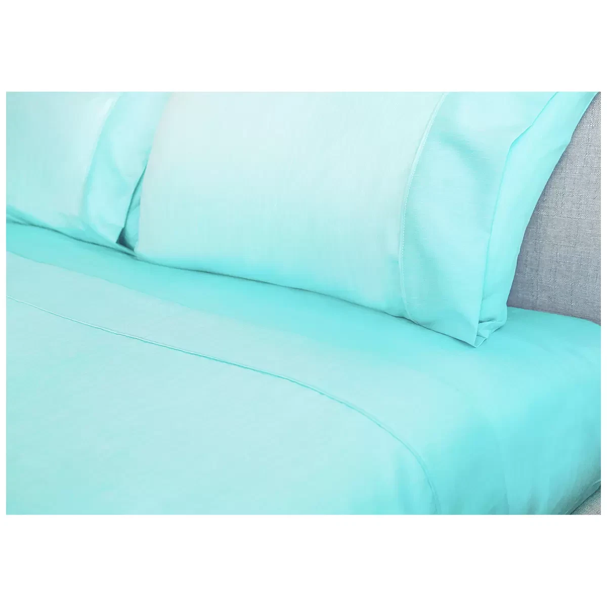 Ramesses 2000TC Bamboo King Single Sheet Set Aqua Ultra Soft Bedding
