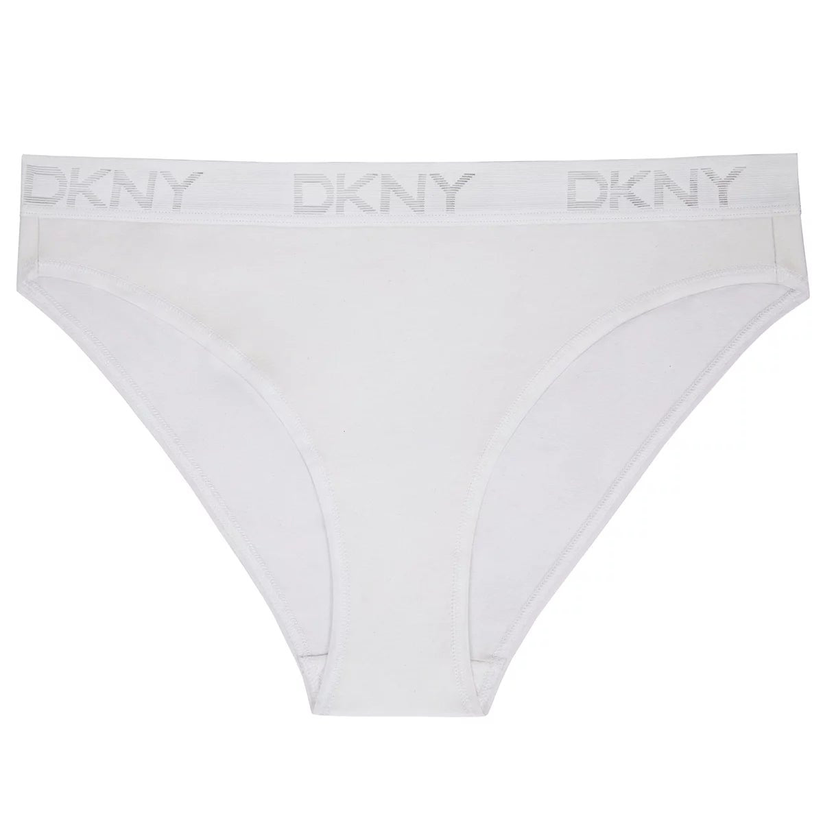 DKNY Women's Bikini Brief 4 Pack White Black Medium Soft Stretch Cotton