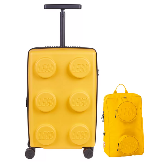 LEGO Carry On & Backpack Set Yellow Kids Travel Luggage TSA Lock 2 Piece