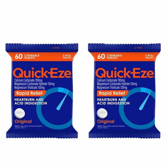 Quick Eze Original Tablet Rapid Heartburn & Indigestion Relief 120 Tablets