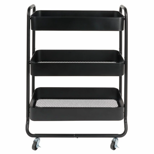 Neatfreak Storage Cart 3 Tier Extra Wide Rolling Organizer with Handles & Caster
