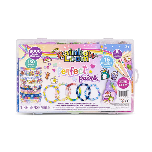 Rainbow Loom Perfect Pair Bracelet Making Kit 8000+ Bands with Storage Case
