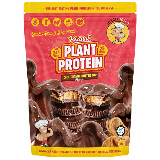 Macro Mike Peanut Plant Protein 1kg Chocolate Peanut Butter Cup Vegan Protein