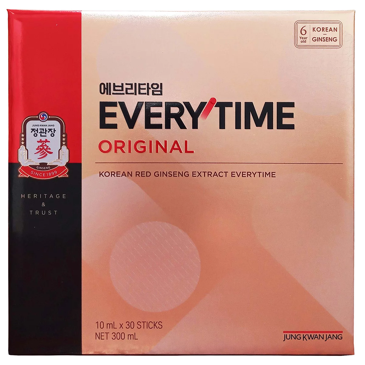 JungKwanJang Everytime Korean Red Ginseng Sticks 30 Pack Energy Supplement