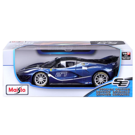 Maisto 1:18 Ferrari FXX K Evo Metallic Blue Detailed Die Cast Toy Diecast Car Free Shipping
